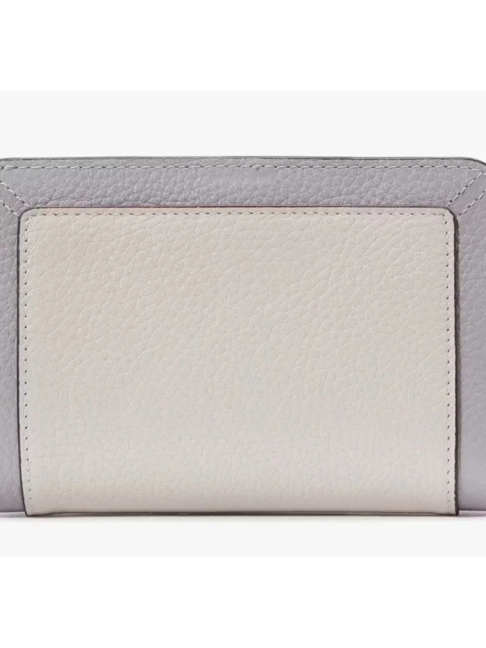 S Kate Spade Lena Medium Bifold Wallet Gray Pebbled Leather KI834 NWT $199